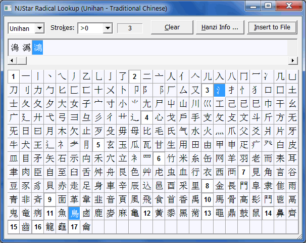 Redical Lookup Table