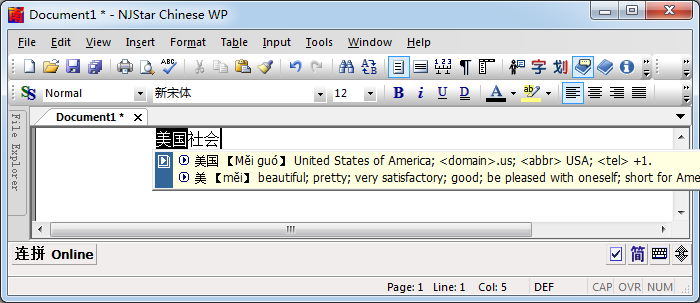 Mouse-pointer popup dictionary